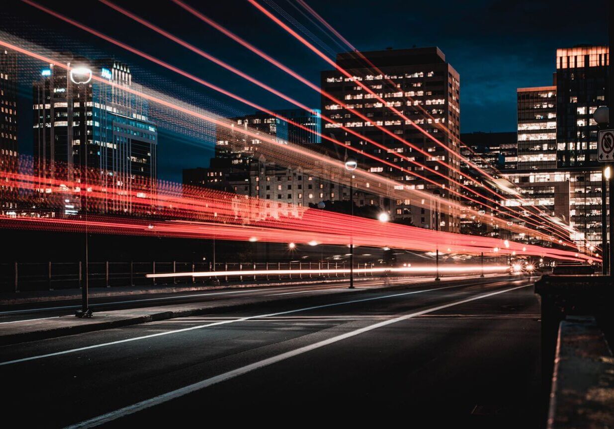 transportation blurred car movement in city